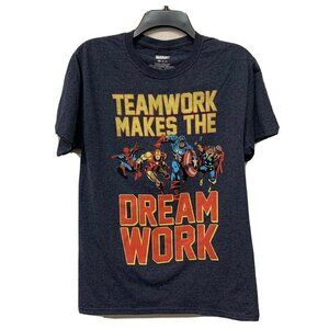 Marvel Avengers Mens Multicolor Teamwork Makes The Dream Work Tee